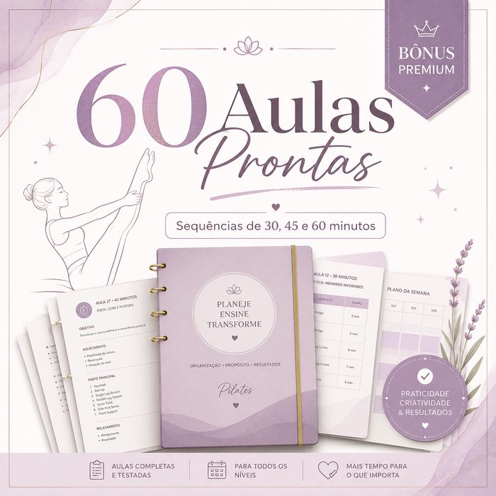 Bônus 60 Aulas Prontas de Pilates